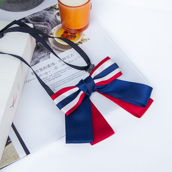 Satin Silk Bow Tie Flower Women's Uniform Bow Tie Korean Girls' Accessories Bow Tie - Image 3