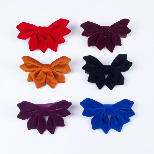 Golden Velvet Bow Tie Women's New Crown Bow Tie High Quality Bow Tie